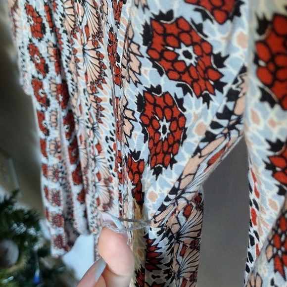 Boho small top love fire retro hippie shirt button floral festival - Picture 5 of 8